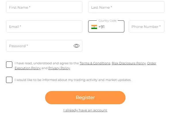 Capitalis Sign Up form